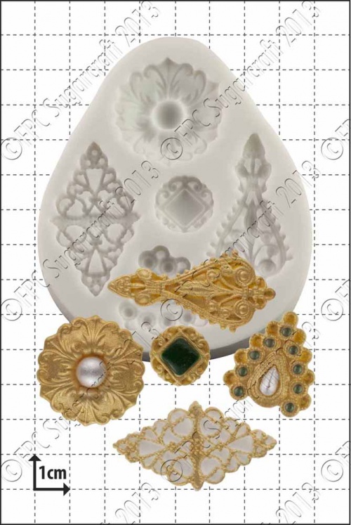 'Filigree Brooches' Silicone Mould